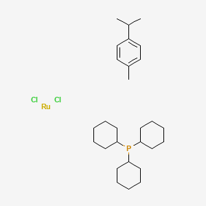 Chemical structure of Dichloro(p-cymene)tricyclohexylphosphineruthenium(II)