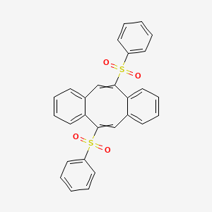 Chemical structure of 5,11-Bis(phenylsulfonyl)dibenzo[a,e]cyclooctene