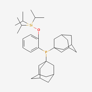 Chemical structure of Di(1-adamantyl)-(2-triisopropylsiloxyphenyl)phosphine