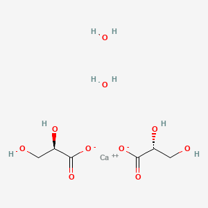 Chemical structure of Glyceric acid calcium dihydrate, D-