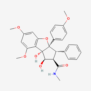 Chemical structure of Desmethylrocaglamide