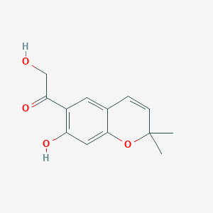 Chemical structure of Desacetylripariochromene B