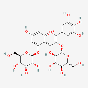 Chemical structure of Delphinidin-3,5-diglucoside