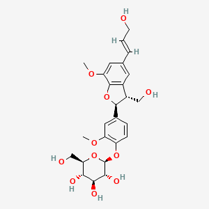 Chemical structure of Dehydrodiconiferyl alcohol 4-O-β-D-glucopyranoside