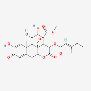 Chemical structure of Dehydrobruceantin