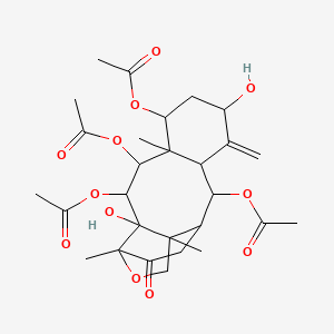 Chemical structure of Decinnamoyltaxagifine