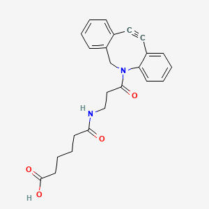 Chemical structure of DBCO-NH-(CH2)4COOH