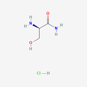 Chemical structure of D(+)-serineamidehydrochloride