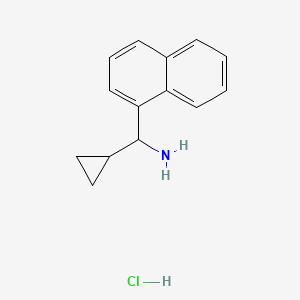 Chemical structure of Cyclopropyl(naphthalen-1-yl)methanamine hydrochloride