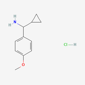 Chemical structure of Cyclopropyl(4-methoxyphenyl)methanamine hydrochloride