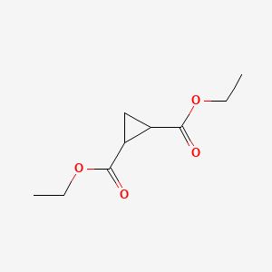 Chemical structure of Diethyl cyclopropane-1,2-dicarboxylate