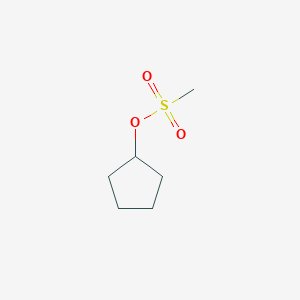 Chemical structure of cyclopentyl methanesulfonate