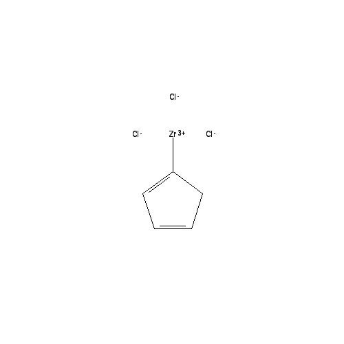 Chemical structure of Cyclopentadienyl zirconium trichloride