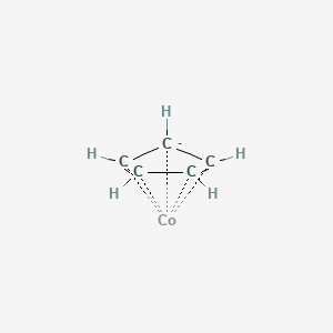 Chemical structure of Cyclopentadienyl(dimethyl fumarate)(triethyl phosphite)cobalt(I)
