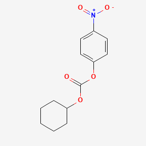 Chemical structure of cyclohexyl (4-nitrophenyl) carbonate