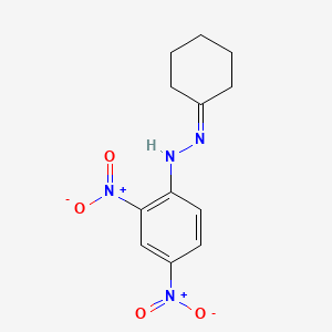 Chemical structure of Cyclohexanone 2,4-dinitrophenylhydrazone