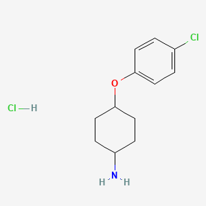 Chemical structure of Cyclohexanamine,4-(4-chlorophenoxy)-