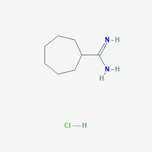 Chemical structure of Cycloheptanecarboximidamide HCl
