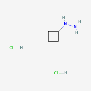 Chemical structure of Cyclobutylhydrazine dihydrochloride