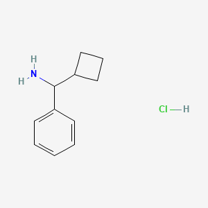 Chemical structure of Cyclobutyl(phenyl)methanamine hydrochloride