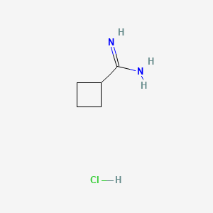 Chemical structure of Cyclobutanecarboxamidine Hydrochloride