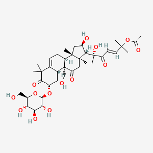 Chemical structure of Cucurbitacin A 2-O-β-D-glucopyranoside