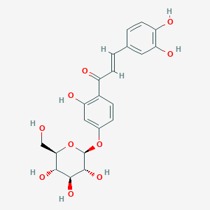 Chemical structure of butein 4'-beta-D-glucoside