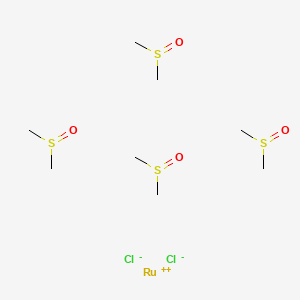 Chemical structure of Dichlorotetrakis(dimethyl sulfoxide)ruthenium II