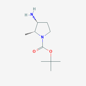 Chemical structure of cis-3-Amino-1-boc-2-methylpyrrolidine