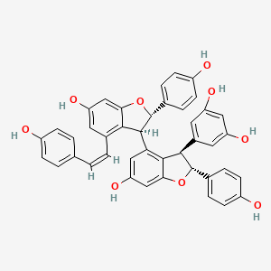 Chemical structure of cis-Miyabenol C