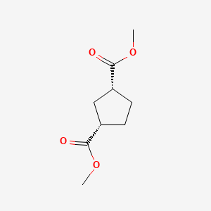 Chemical structure of Cis-Dimethyl Cyclopentane-1,3-Dicarboxylate