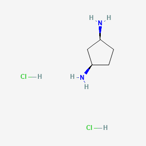 Chemical structure of Cyclopentane-1,3-diamine dihydrochloride