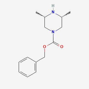 Chemical structure of cis-Benzyl 3,5-dimethylpiperazine-1-carboxylate