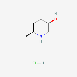 Chemical structure of cis-6-Methylpiperidin-3-ol hydrochloride