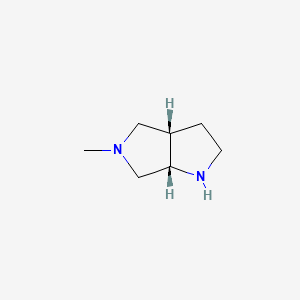 Chemical structure of cis-5-Methyl-1H-hexahydropyrrolo[3,4-b]pyrrole