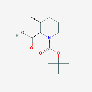 Chemical structure of Cis-3-Methyl-Piperidine-1,2-Dicarboxylic Acid 1-Tert-Butyl Ester
