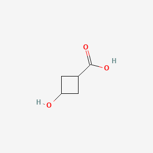 Chemical structure of 3-Hydroxycyclobutane-1-carboxylic acid