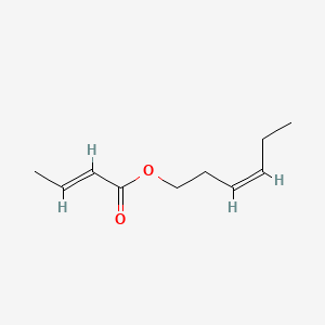 Chemical structure of cis-3-Hexen-1-yl Crotonate