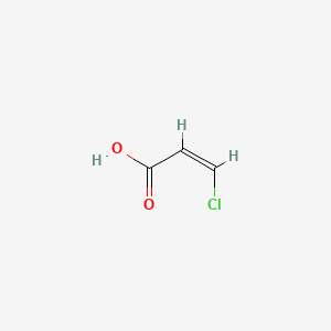 Chemical structure of cis-3-Chloroacrylic acid