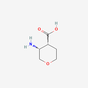 Chemical structure of cis-3-Amino-tetrahydropyran-4-carboxylic acid