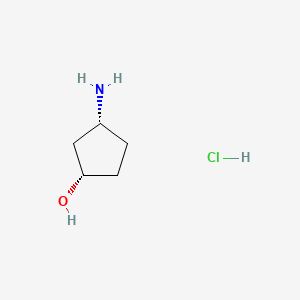 Chemical structure of cis-3-Aminocyclopentanol hydrochloride