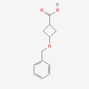 Chemical structure of 3-(Benzyloxy)cyclobutane-1-carboxylic acid