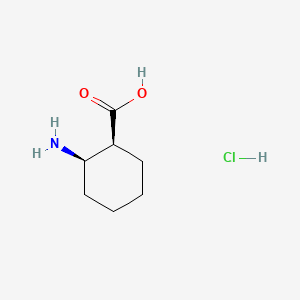 Chemical structure of cis-2-Aminocyclohexanecarboxylic acid hydrochloride