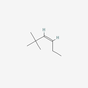 Chemical structure of cis-2,2-Dimethyl-3-hexene