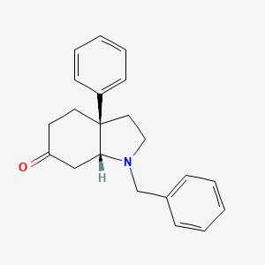 Chemical structure of cis-1-Benzyl-3a-phenylhexahydro-1H-indol-6(2H)-one