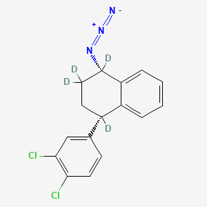 Chemical structure of Cis-(1S,4S)-1-Azido-4-(3,4-dichlorophenyl)-1,2,3,4-tertahydro-naphthalene-d4