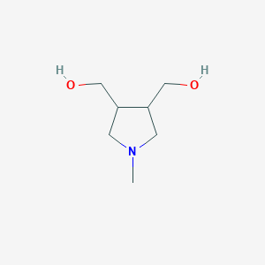 Chemical structure of cis-(1-methylpyrrolidine-3,4-diyl)dimethanol