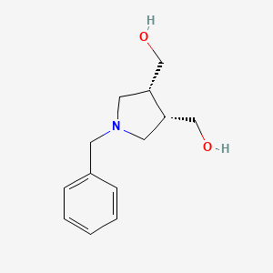 Chemical structure of cis-(1-benzylpyrrolidine-3,4-diyl)dimethanol