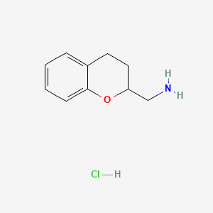 Chemical structure of Chroman-2-ylmethanamine hydrochloride
