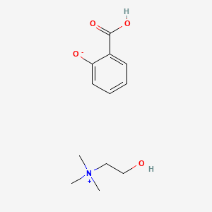 Chemical structure of choline salicylate